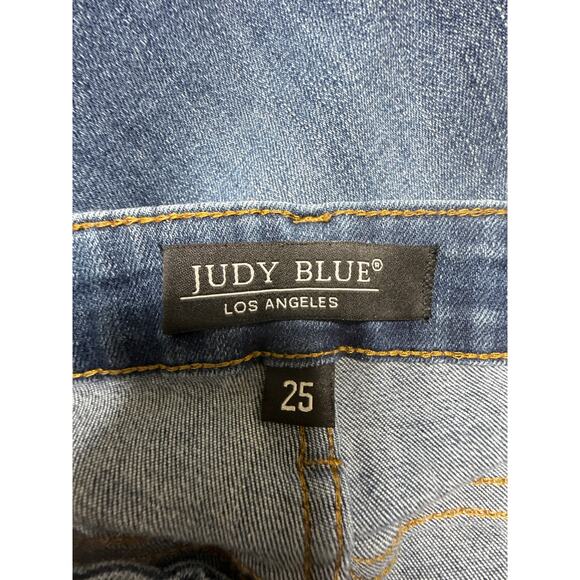 Judy Blue Joshua Straight Leg Jeans Cuffed/Uncuffed Sz 25 Dk Wash JB8277DK *EUC - Picture 12 of 14
